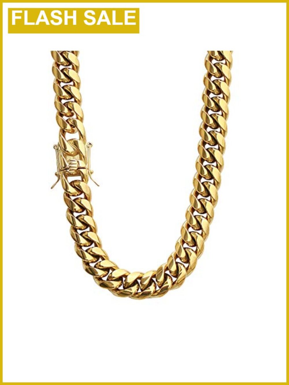 Mens Heavy Miami Cuban Link Chain Choker 14k Gold Plated Hip Hop Thick